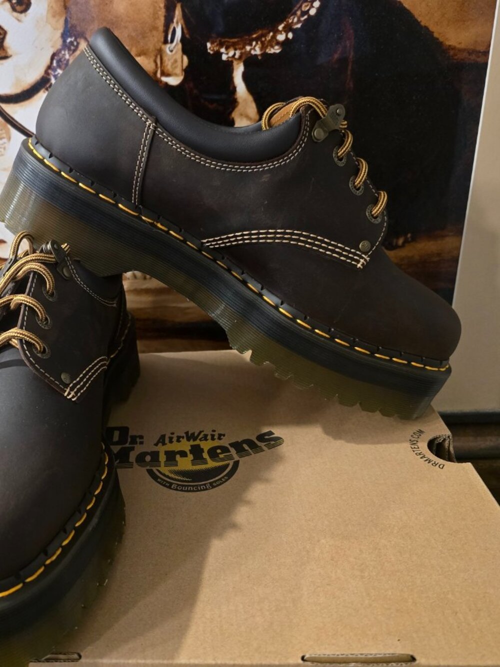 Dr. Martens 8053 Arc Crazy Horse Leather Platform Casual Shoes 31126201 Mens 10